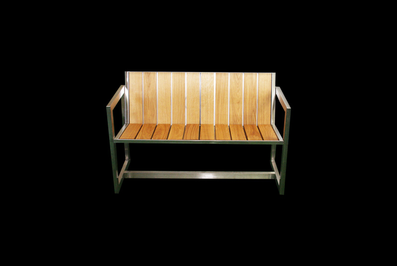 BANK 2-SITZER „DUO“ MIT LEHNE